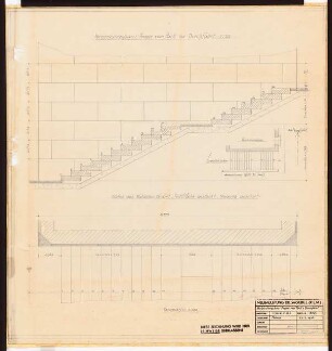Reichsluftfahrtministerium, Berlin: Verbindungsbau: Granitsockel Grundrisse, Ansichten 1:100, 1:20