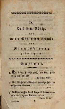 Die Sibylle der Zeit aus der Vorzeit oder politische Grundsätze durch die Geschichte bewähret : nebst einer Abhandlung über die politische Divination, 3
