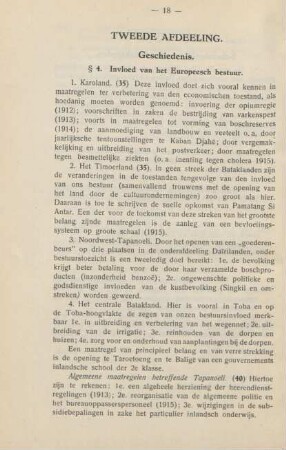 Tweede afdeeling. Geschiedenis