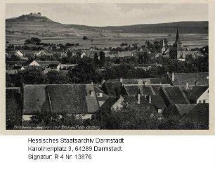 Hering im Odenwald, Panorama mit Burg Otzberg