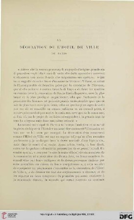 3. Pér. 1.1889: La décoration de l'hôtel de ville de Paris