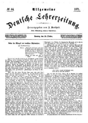 Ueber die Mängel des deutschen Schulwesens