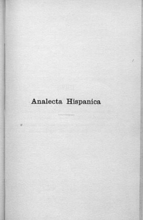 Analecta Hispanica
