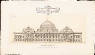 Reichstag, Berlin Zweiter Wettbewerb: Aufriss Ansicht vom Königsplatz 1:200