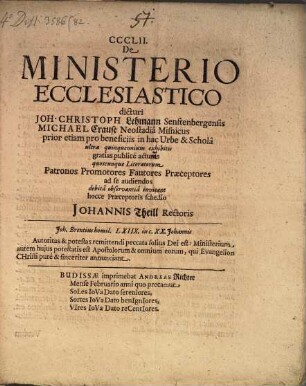 De ministerio ecclesiastico