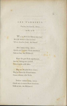 Der Wanderer.