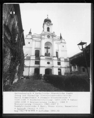 Katholische Pfarrkirche Sankt Georg & ehemalige Zisterzienserabteikirche Mariä Himmelfahrt — Westfassade