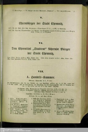 VII. Handels-Kammer, Gewerbe-Kammer