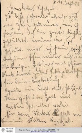 Postkarte vom 11.09.1906