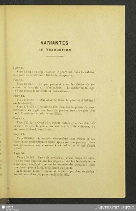 Variantes de traduction
