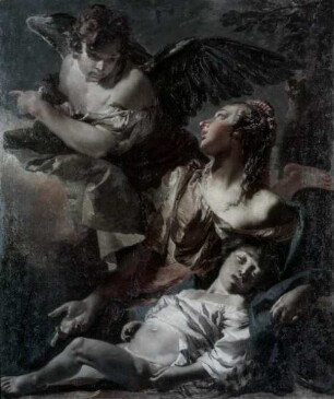 Der Engel erscheint Hagar und Ismael in der Wüste