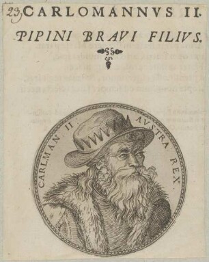Bildnis von Carlomannvs II., König des Fränkischen Reichs