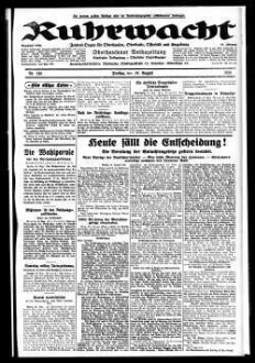 Ruhr-Wacht : Zentralorgan für Groß-Oberhausen, Mülheim, Bottrop und das nördliche Bergbaugebiet