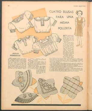Cuatro blusas para una misma pollerita [Dibujos]