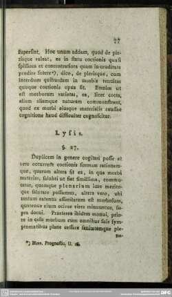 §. 27. Lysis