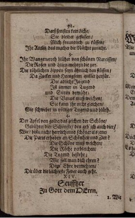 XIV. Seufftzer zu Gott dem Herrn