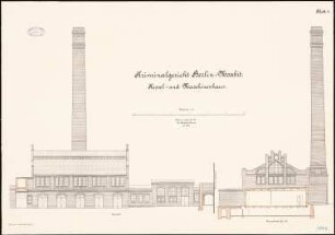 Kriminalgericht und Untersuchungsgefängnis, Berlin-Moabit Kessel- und Maschinenhaus: Kessel- und Maschinenhaus: Querschnitt Ansicht 1:100