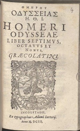 Homeri Odyssea : lib. 7., 8., 9.