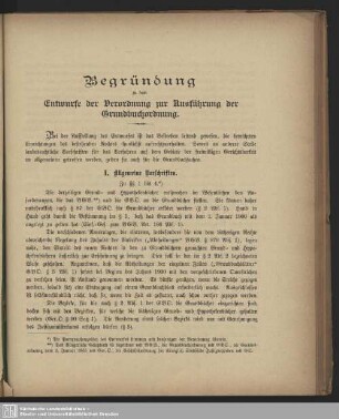 I. Allgemeine Vorschriften