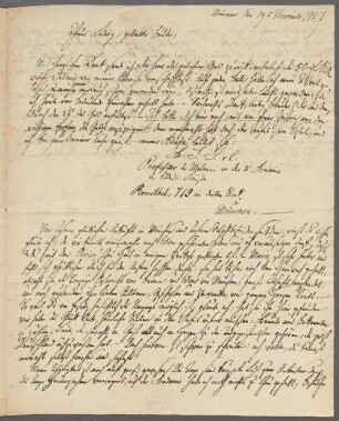 Julius Schnorr von Carolsfeld (1794 - 1872) Autographen: Briefe von Julius Schnorr von Carolsfeld an verschiedene Adressaten - BSB Autogr.Cim. Schnorr von Carolsfeld, Julius, 3. Julius Schnorr von Carolsfeld (1794 - 1872) Autographen: Brief von Julius Schnorr von Carolsfeld an Ludwig Schnorr von Carolsfeld - BSB Autogr.Cim. Schnorr von Carolsfeld, Julius.3