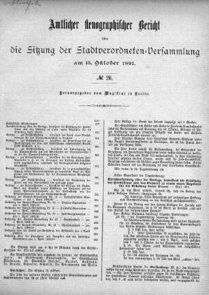 No. 26, 15. Oktober 1891