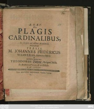 De Plagis Cardinalibus