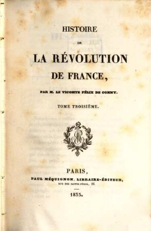 Histoire de la Révolution de France. 3