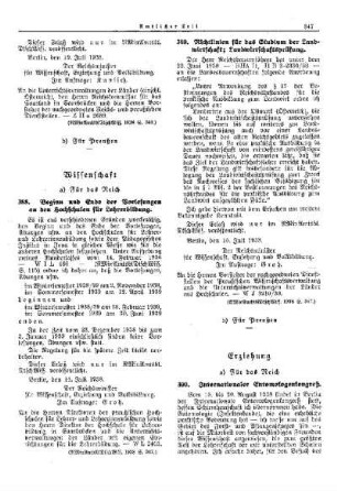 Richtlinien für das Studium der Landwirtschaft; Landwirtschaftsprüfung : [Wissenschaft] ; [Für das Reich] ; [Amtliche Erlasse] ; [Amtlicher Teil]