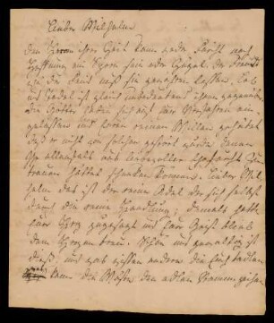 Brief von Bettina von Arnim an Wilhelm Grimm