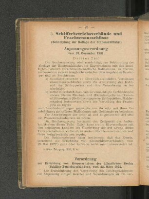 Anpassungsverordnung vom 23. Dezember 1931.