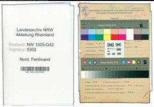 Entnazifizierung Ferdinand Nord , geb. 05.03.1898 (Kaufm.Angestellter)