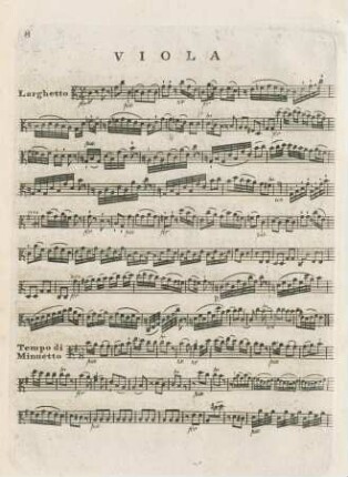 Viola (Trio II, Larghetto, Minuetto)