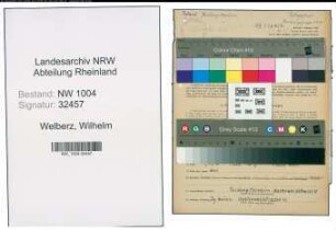Entnazifizierung Wilhelm Welberz , geb. 10.01.1895 (Postschaffner)