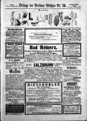 Beilage der Berliner Wespen Nr. 16