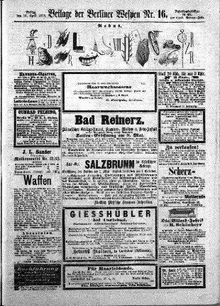 Beilage der Berliner Wespen Nr. 16