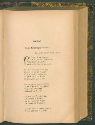 Poemas : Elogio de la lengua castellana [y] Los viajes [y] El juguete