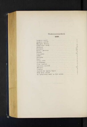 Todesursachen 1893.