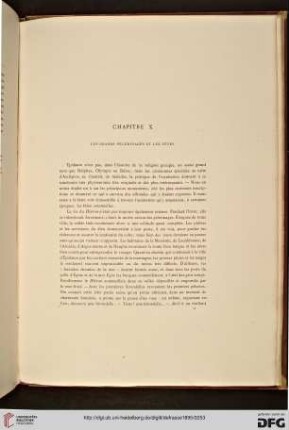X. Les grands Pélerinages et les fêtes