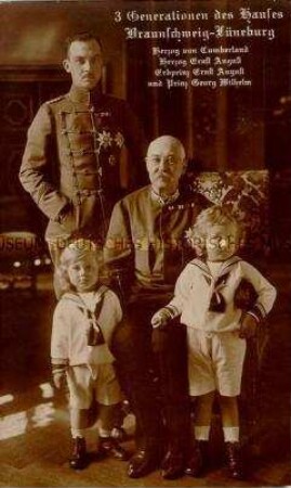 Ernst August von Braunschweig mit Vater und Söhnen