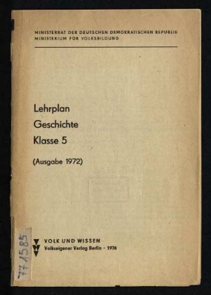 1976: Klasse 5