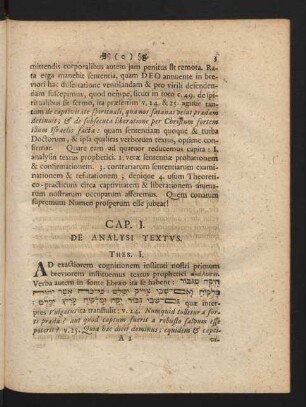 Cap. I. De Analysi Textus.