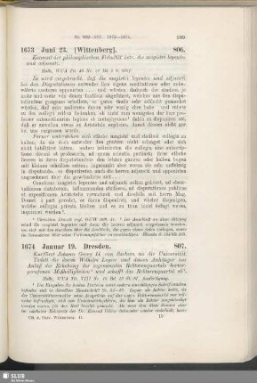 807. 1674, Januar 19. Dresden