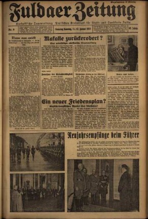 Erste Ausgabe vom Sonntag, den 12. Januar 1936.