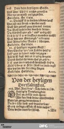Von der heyligen Dreyfaltigkeit.