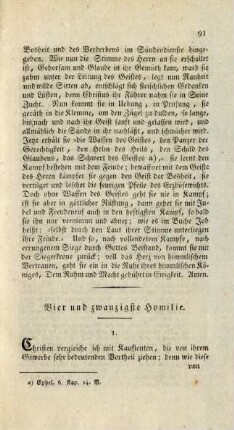 Vier und zwanzigste Homilie