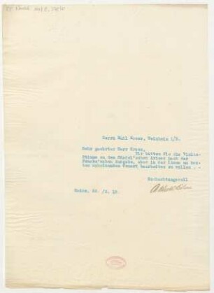 Brief an Emil Kross : 24.02.1910