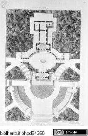 Choix des plus célèbres maisons de plaisance de Rome et de ses environs, Tafel 36: Plan de la Villa Pia