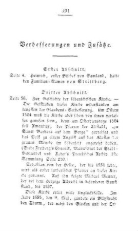 Verbesserungen und Zusätze