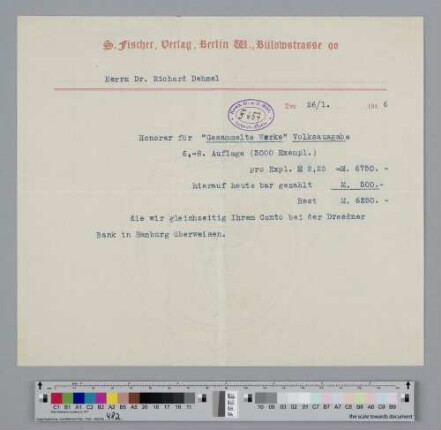 Brief an Richard Dehmel