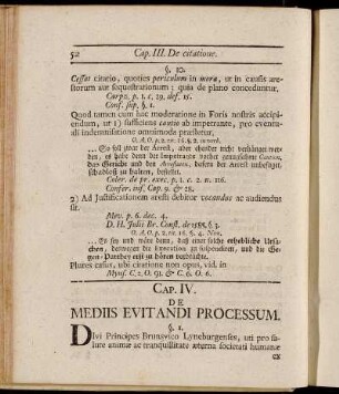Cap. IV. De Mediis Evitandi Processum.